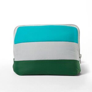 Official LEGO Collection Color Block Zipper Pouch Bag Teal/Gray/Green